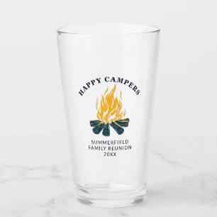 Verre Camping Vacances de campeurs heureux Famille sur m