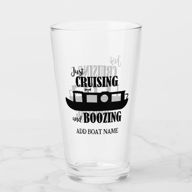 Verre Canal Narrowboat Funny Drinking Quote (Devant)