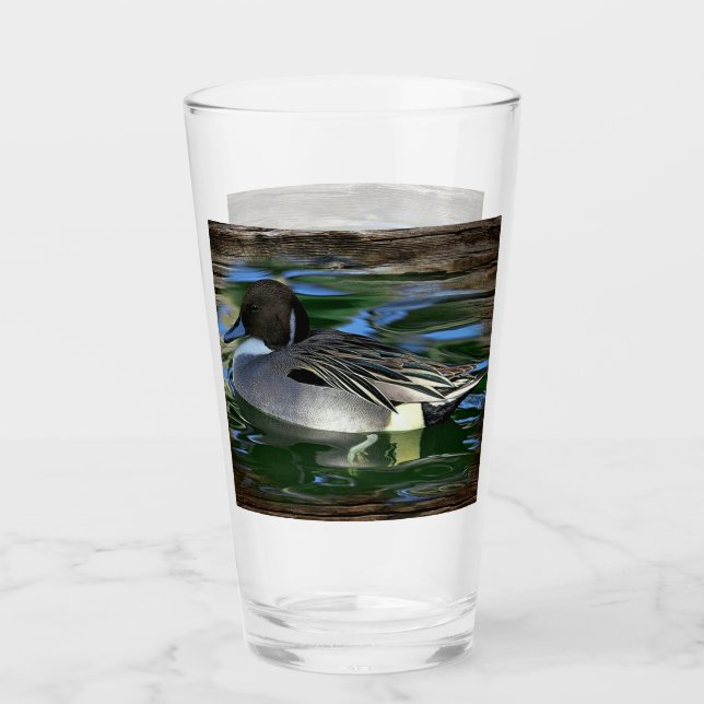 Verre Canard De Mallard Sur Le Lac (Devant)