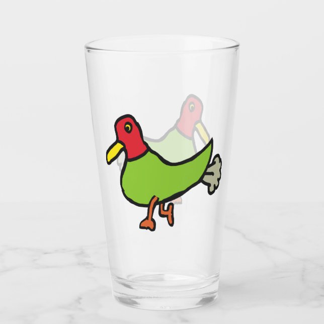 Verre Canard Qui Pete Drôlement (Devant)