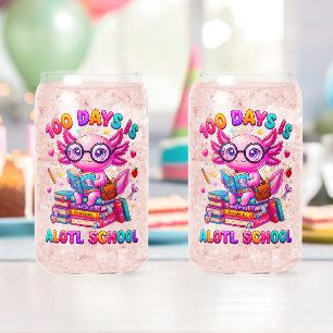 Verre Canette 100 jours c'est Alotl École Filles Axolotl