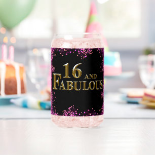 Verre Canette 16e anniversaire