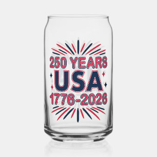 Verre Canette 250 ans USA   Semiquinentenaire 1776-2026