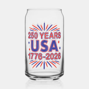Verre Canette 250 ans USA   Semiquinentenaire 1776-2026