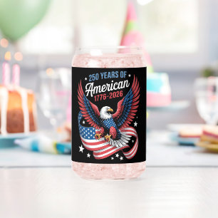 Verre Canette 250e anniversaire aigle patriotique États-Unis