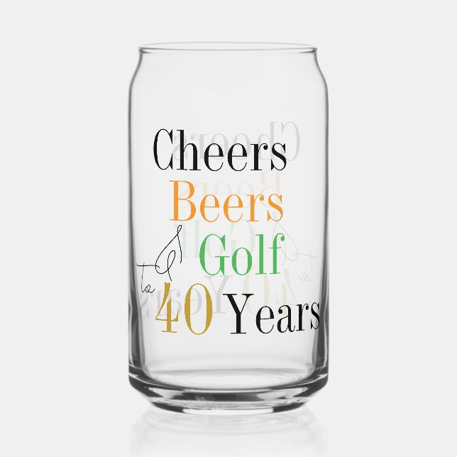Verre Canette 40e anniversaire Cheers and Beers Golf (Recto)