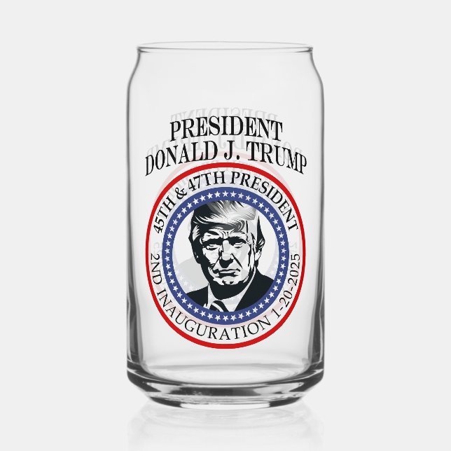 Verre Canette 47e président Donald Trump - Inauguration Keepsaké (Recto)