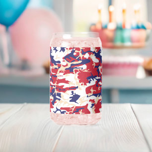 Verre Canette 4 juillet, Jour de l'Indépendance, Beige de camouf