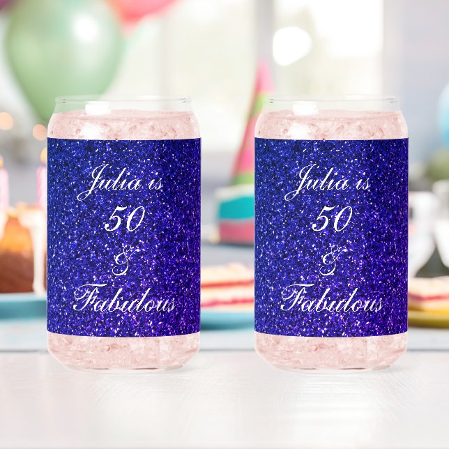 Verre Canette 50 Fabuleux Parties scintillant Bleue Anniversaire (Insitu (Anniversaire))