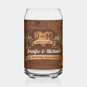 Verre Canette 5e anniversaire de mariage en bois We Still Do Pho