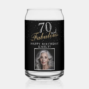 Verre Canette 70 ans et Fabuleux Élégant Photo Anniversaire 70 a