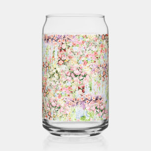Verre Canette abondance florale jardin français château