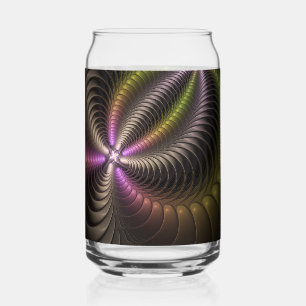 Verre Canette Abstrait brillant Trippy coloré 3D Fractal Art