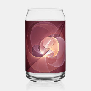 Verre Canette Abstrait Élégant Moderne Art Fractal Vin Rouge