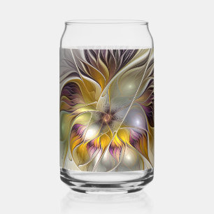 Verre Canette Abstrait Imaginaire coloré Fleur moderne Fractal