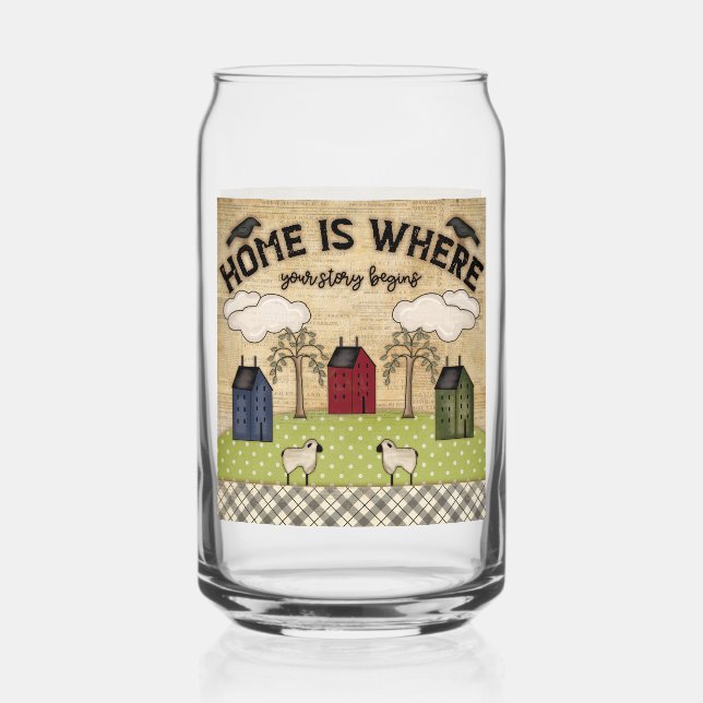 Verre Canette Accueil histoire sentiment de ferme (Recto)