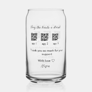 Verre Canette acheter une boisson acheter mariée scanner QR code