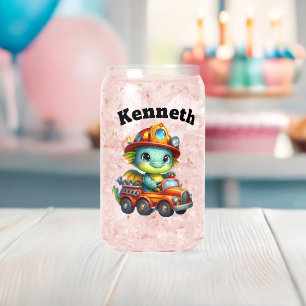 Verre Canette Adorable dragon de bébé conduisant un camion de fe