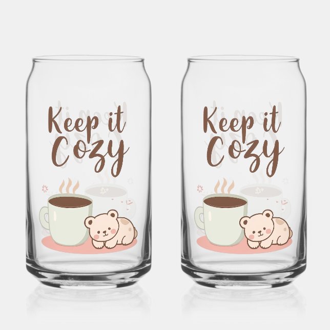 Verre Canette Adorable "Keep it Cozy" Winter Graphic (Recto)