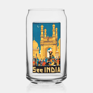 Verre Canette Affiche de voyage en Inde