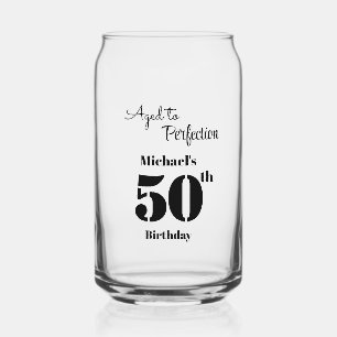 Verre Canette Aged to Perfection Homme 50e Anniversaire