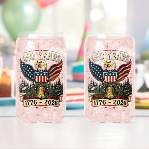 Verre Canette Aigle de Noël patriotique du 250e anniversaire des
