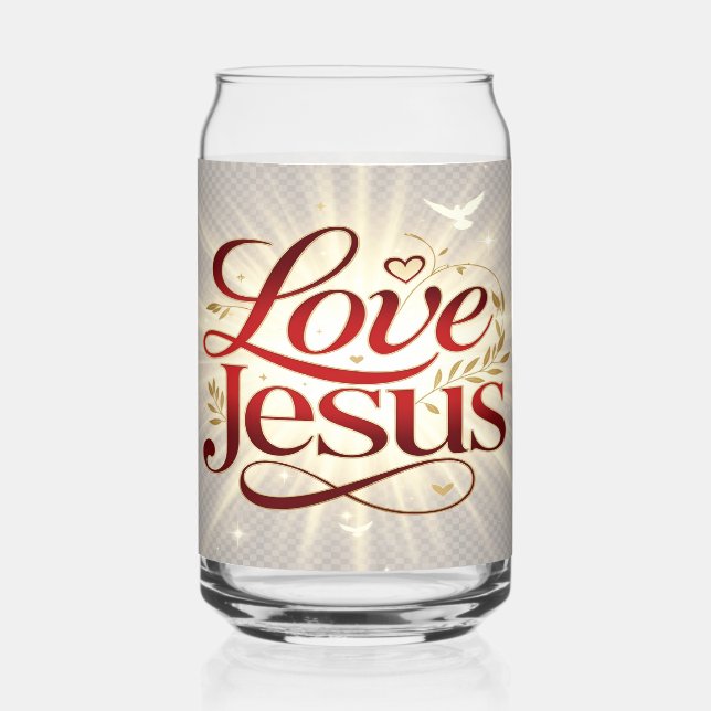 Verre Canette Aime Jésus (Recto)
