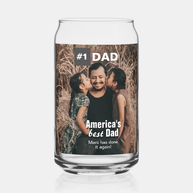 Verre Canette Ajouter le numéro de photo un père (Recto)