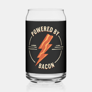 Verre Canette Amateur de bacon rétro, design alimentaire drôle a