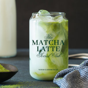 Verre Canette Amateur de Latte Matcha Personnalisé