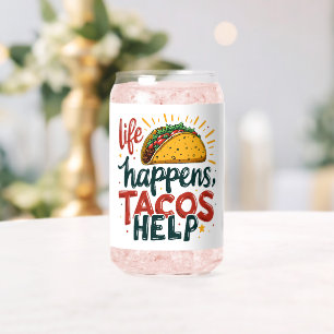 Verre Canette Amateur de Taco Drôle Fiesta Foodie Humour Art Bla