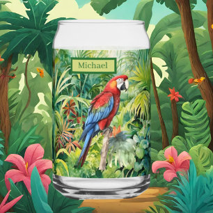 Verre Canette Amateurs de perroquets tropicaux cool ajouter le n