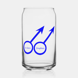 Verre Canette Amateurs gays personnalisables