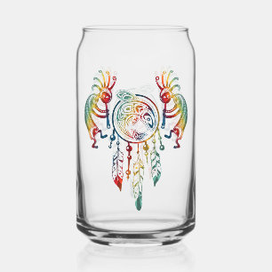 Verre Canette Amérindien Kokopelli Whale Dreamcatcher 1