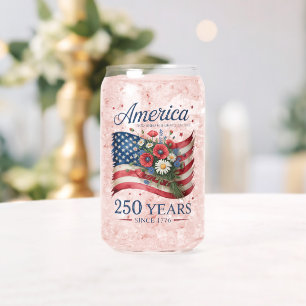 Verre Canette Amérique 250 Ans de Liberté 1776 2026