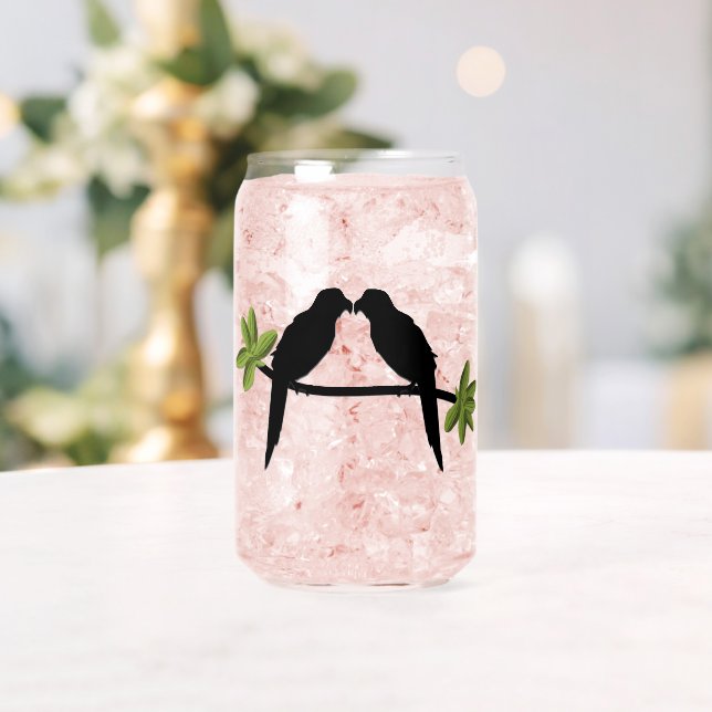 Verre Canette Amour du perroquet (Insitu (Mariage))