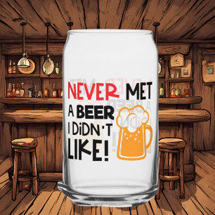 Verre Canette Amoureux de bière amusante