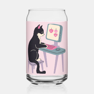 Verre Canette Amoureux de chats Chat Tuxedo