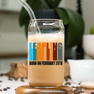 Verre Canette Année bissextile Anniversaire Né Février 29 Leapli