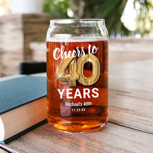 Verre Canette Anniversaire adulte encourage à 40 ans