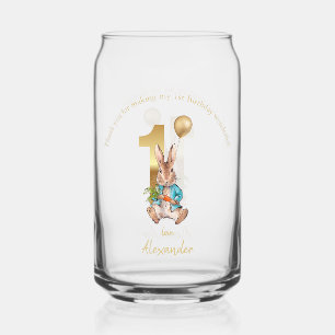 Verre Canette Anniversaire classique de lapin d'un an