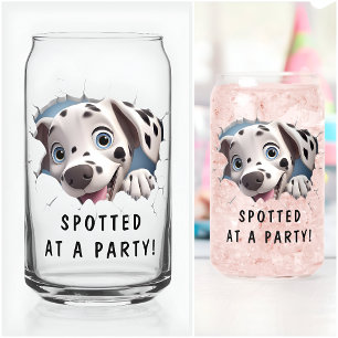 Verre Canette Anniversaire Dalmatien Moderne Drôle et Inhabituel