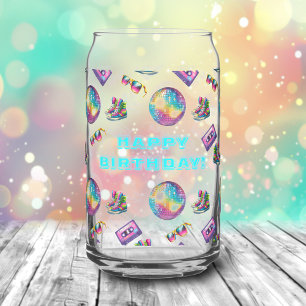 Verre Canette Anniversaire de Neon Disco dans les années 90