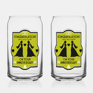 Verre Canette Anniversaire Mariage des filles gays