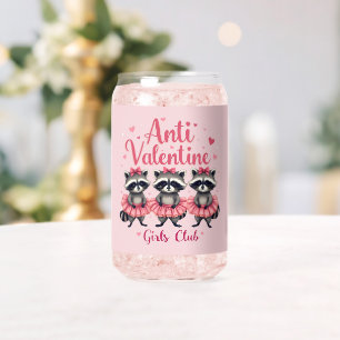 Verre Canette Anti Valentine's Day Funny Raccoon Cute Kawaii