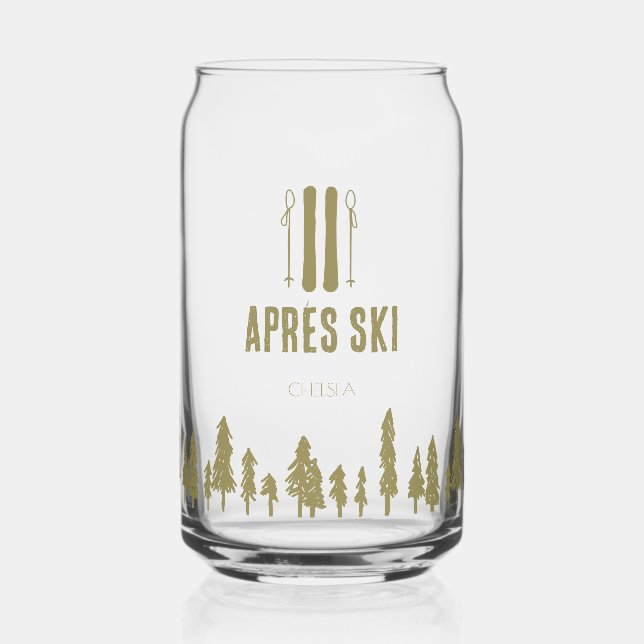 Verre Canette Apres Ski Hiver Bachelorette sur mesure (Recto)