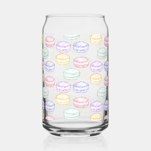 Verre Canette Aquarelle Macarons français