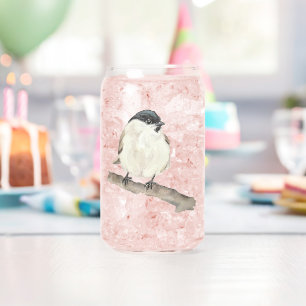 Verre Canette Aquarelle Marsh Tit