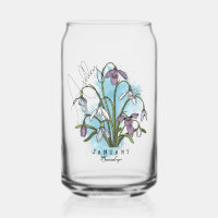 Aquarelle personnalisée Janvier Fleur de naissance