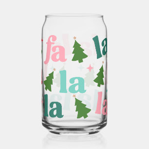 Verre Canette Arbre de Noël rétro lumineux Fa La La La